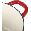 image:imageCrockPot 3Quart European Enameled Cast Iron Saucepan with Lid  Gradient Red Durable Oven Safe CookwareGradient Red