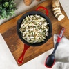 image:imageCrockPot 3Quart European Enameled Cast Iron Saucepan with Lid  Gradient Red Durable Oven Safe CookwareGradient Red