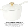 image:imageCrockPot 3Quart European Enameled Cast Iron Saucepan with Lid  Gradient Red Durable Oven Safe CookwareMatte Linen White