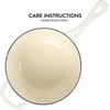 image:imageCrockPot 3Quart European Enameled Cast Iron Saucepan with Lid  Gradient Red Durable Oven Safe CookwareMatte Linen White