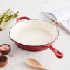 image:imageCrockPot 3Quart European Enameled Cast Iron Saucepan with Lid  Gradient Red Durable Oven Safe CookwareScarlet Red