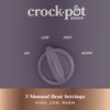 image:imageCrockPot 3Quart Manual Slow Cooker Serves 3 People Great for Small Meals Dips amp Sides Removable Stoneware is Oven amp DishwasherSafe Stainless Steel45 Quarts
