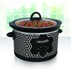 image:imageCrockPot 45 Quart Round Portable Slow Cooker and Food Warmer Black amp White Pattern SCR450HX