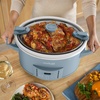 image:imageCrockPot 6 Quart Cook amp Carry Programmable Slow Cooker with Digital Timer Stainless Steel CPSCVC60LLS pack of 1Morning Haze Blue