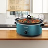 image:imageCrockPot 7Quart Manual Slow Cooker Family Size Serves 8 People amp Fits 6lb Roast Removable Stoneware with Warming Setting Dishwasher Safe for Easy Cleanup CharcoalTurquoise