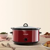 image:imageCrockPot 7Quart Manual Slow Cooker Family Size Serves 8 People amp Fits 6lb Roast Removable Stoneware with Warming Setting Dishwasher Safe for Easy Cleanup CharcoalRed