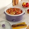 image:imageCrockPot 7Quart Manual Slow Cooker Family Size Serves 8 People amp Fits 6lb Roast Removable Stoneware with Warming Setting Dishwasher Safe for Easy Cleanup CharcoalPurple Potato
