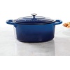 image:imageCrockPot Artisan Oval Enameled Cast Iron Dutch Oven 7Quart Scarlet RedSapphire Blue