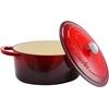 image:imageCrockPot Artisan Oval Enameled Cast Iron Dutch Oven 7Quart Scarlet RedScarlet Red