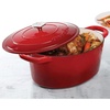 image:imageCrockPot Artisan Oval Enameled Cast Iron Dutch Oven 7Quart Scarlet RedScarlet Red