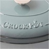 image:imageCrockPot Artisan Oval Enameled Cast Iron Dutch Oven 7Quart Scarlet RedSlate Gray