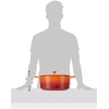 image:imageCrockPot Artisan Oval Enameled Cast Iron Dutch Oven 7Quart Scarlet RedSunset Orange