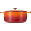 image:imageCrockPot Artisan Oval Enameled Cast Iron Dutch Oven 7Quart Scarlet RedSunset Orange