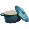 image:imageCrockPot Artisan Oval Enameled Cast Iron Dutch Oven 7Quart Scarlet RedTeal Ombre