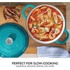 image:imageCrockPot Artisan Oval Enameled Cast Iron Dutch Oven 7Quart Scarlet RedTeal Ombre
