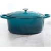 image:imageCrockPot Artisan Oval Enameled Cast Iron Dutch Oven 7Quart Scarlet RedTeal Ombre