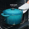 image:imageCrockPot Artisan Oval Enameled Cast Iron Dutch Oven 7Quart Scarlet RedTeal Ombre