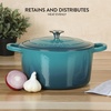 image:imageCrockPot Artisan Oval Enameled Cast Iron Dutch Oven 7Quart Scarlet RedTeal Ombre