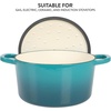 image:imageCrockPot Artisan Oval Enameled Cast Iron Dutch Oven 7Quart Scarlet RedTeal Ombre
