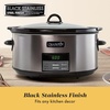 image:imageCrockPot Large 8Quart Programmable Slow Cooker with Auto Warm Setting Black Stainless SteelBlack