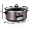 image:imageCrockPot Large 8Quart Programmable Slow Cooker with Auto Warm Setting Black Stainless SteelBlack