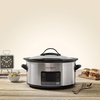 image:imageCrockPot MyTime Technology 6 Quart Programmable Slow Cooker and Food Warmer with Digital Timer Stainless Steel 2137020