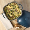 image:imageCrockPot Northvale Cast Aluminum Lightweight Durable 52 Quart Heavy Duty Dutch Oven Pot With Lid Oven Safe Dual Handles  Matte Linen WhiteMatte Blue