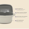 image:imageCrockPot Northvale Cast Aluminum Lightweight Durable 52 Quart Heavy Duty Dutch Oven Pot With Lid Oven Safe Dual Handles  Matte Linen WhiteMatte Linen White