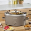 image:imageCrockPot SCCPVL600S Cook N Carry 6Quart Oval Manual Portable Slow Cooker SilverAlpaca Brown