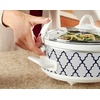 image:imageCrockPot Small 25 Quart Casserole Slow Cooker in WhiteBlue Enjoy EyeCatching Quick Meals Durable and Compact25 Quarts WhiteBlue