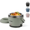 image:imageCrockPot 20oz Portable Electric Food Warmer Personal Lunch Box Keeps Food SpillFree amp Warm Ideal for Travel Work Car OntheGo DishwasherSafe Giftable Faded BlueMoonshine Green