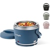 image:imageCrockPot 20oz Portable Electric Food Warmer Personal Lunch Box Keeps Food SpillFree amp Warm Ideal for Travel Work Car OntheGo DishwasherSafe Giftable Faded BlueFaded Blue