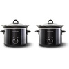 image:imageCrockPot 3Quart Manual Slow Cooker Serves 3 People Great for Small Meals Dips amp Sides Removable Stoneware is Oven amp DishwasherSafe Stainless Steel2Quart Pack of 2