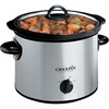 image:imageCrockPot 3Quart Manual Slow Cooker Serves 3 People Great for Small Meals Dips amp Sides Removable Stoneware is Oven amp DishwasherSafe Stainless Steel3Quart