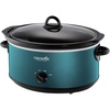 image:imageCrockPot 7Quart Manual Slow Cooker Family Size Serves 8 People amp Fits 6lb Roast Removable Stoneware with Warming Setting Dishwasher Safe for Easy Cleanup CharcoalTurquoise