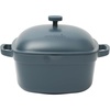 image:imageCrockPot Northvale Cast Aluminum Lightweight Durable 52 Quart Heavy Duty Dutch Oven Pot With Lid Oven Safe Dual Handles  Matte Linen WhiteMatte Blue