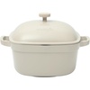 image:imageCrockPot Northvale Cast Aluminum Lightweight Durable 52 Quart Heavy Duty Dutch Oven Pot With Lid Oven Safe Dual Handles  Matte Linen WhiteMatte Linen White