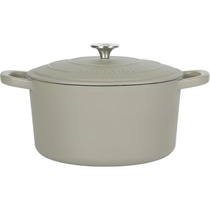 image:imageCrock Pot Artisan 5 Quart Enameled Cast Iron Round Dutch Oven RedMatte Green