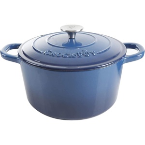 image:imageCrock Pot Artisan 5 Quart Enameled Cast Iron Round Dutch Oven RedSapphire Blue