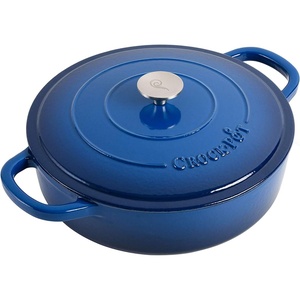 image:imageCrock Pot Artisan Enameled Cast Iron Braiser WLid 5Quart AquaSapphire Blue