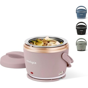 image:imageCrockPot 20oz Portable Electric Food Warmer Personal Lunch Box Keeps Food SpillFree amp Warm Ideal for Travel Work Car OntheGo DishwasherSafe Giftable Faded BlueBlush Pink