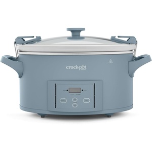 image:imageCrockPot 6 Quart Cook amp Carry Programmable Slow Cooker with Digital Timer Stainless Steel CPSCVC60LLS pack of 1Morning Haze Blue