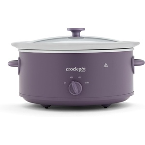 image:imageCrockPot 7Quart Manual Slow Cooker Family Size Serves 8 People amp Fits 6lb Roast Removable Stoneware with Warming Setting Dishwasher Safe for Easy Cleanup CharcoalPurple Potato