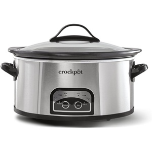 image:imageCrockPot Large 8Quart Programmable Slow Cooker with Auto Warm Setting Black Stainless SteelStainless Steel